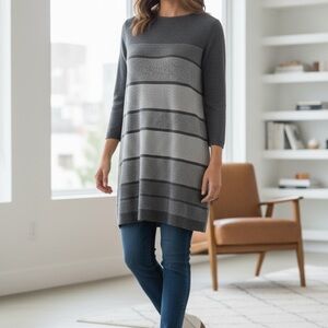 Cynthia Rowley Charcoal Knit Top